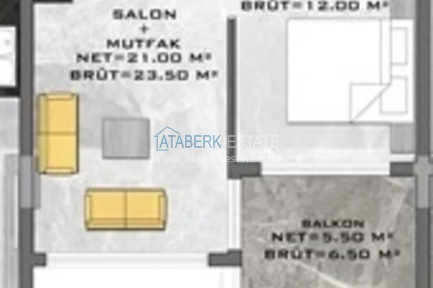 Buy cheap Two-room furnished apartment from the owner in the Avsallar area 1 