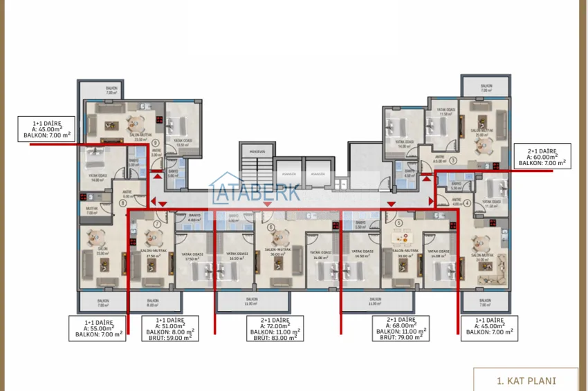 Buy cheap Investing in the center of Alanya: a profitable residence project 250 meters from Cleopatra Beach 3 