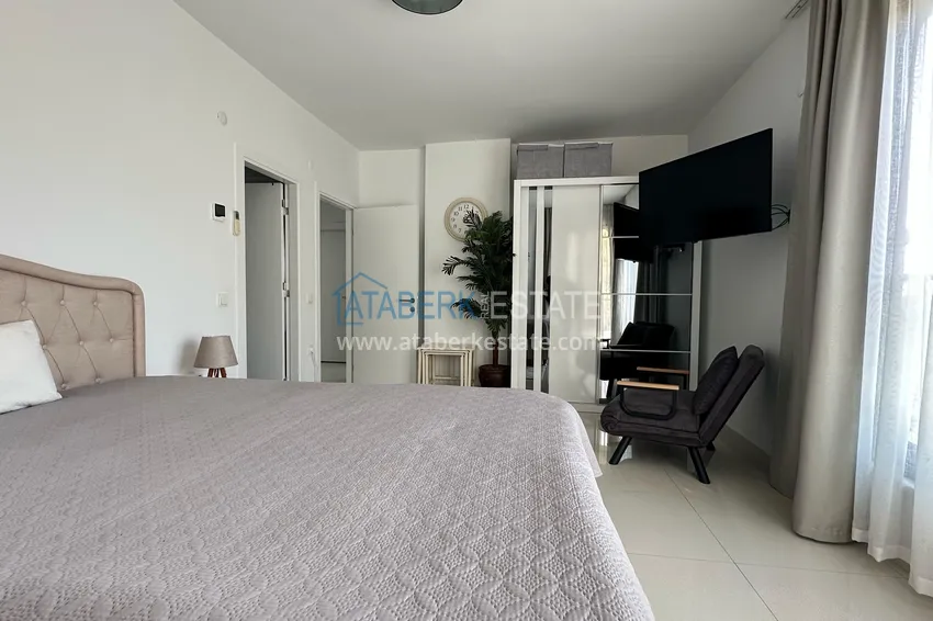 Purchase  3+1 linear apartment with furniture in an elite residence — Alanya, Kestel district  15 