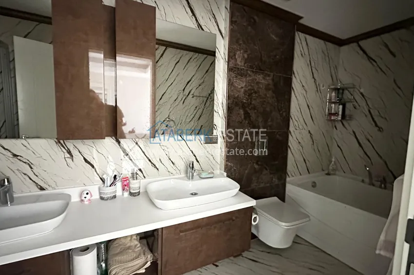 Purchase  Furnished 2+1 penthouse with sea view - Alanya, Kestel, first coastline 12 