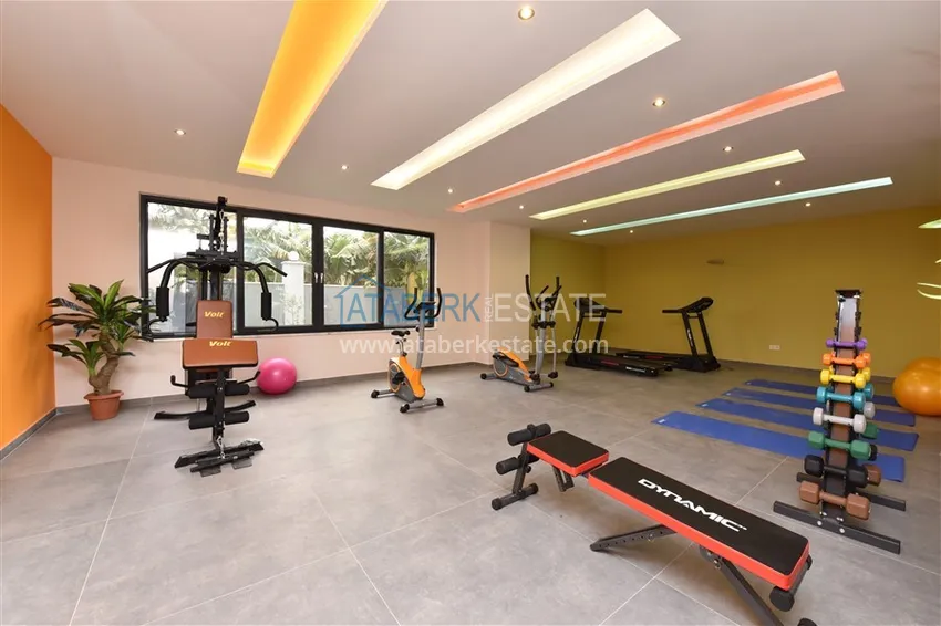 Furnished 2+1 garden duplexes in a complex with infrastructure, Kargicak 13 