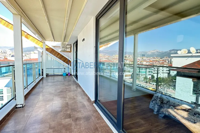 Purchase  Furnished 2+1 penthouse with sea view - Alanya, Kestel, first coastline 15 