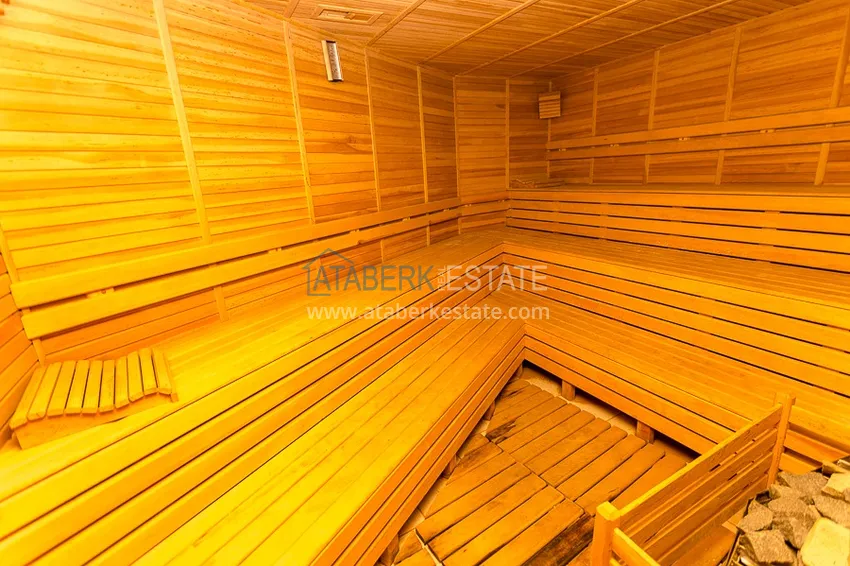 Three-room penthouse with sea and mountain views — Tosmur, first coastline 17