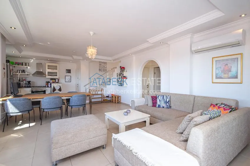 Purchase Two-level apartment in Konakli with furniture and sea view - suitable for a residence permit 1 