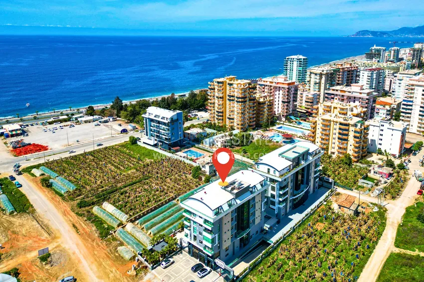 2+1 apartment in a new residential complex with a private beach. Kargicak District, Alanya 1 