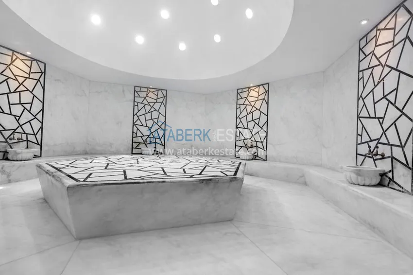 3+1 linear apartment with furniture in an elite residence — Alanya, Kestel district  24 