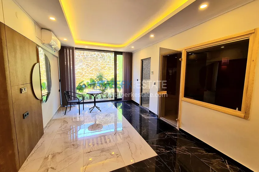 Penthouse 1+1 with a fine finish in an elite complex — the center of Alanya, Buyuk Hasbahce district  27 