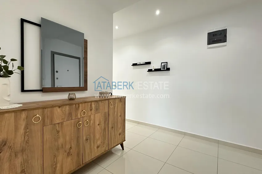 Purchase  3+1 linear apartment with furniture in an elite residence — Alanya, Kestel district  3 