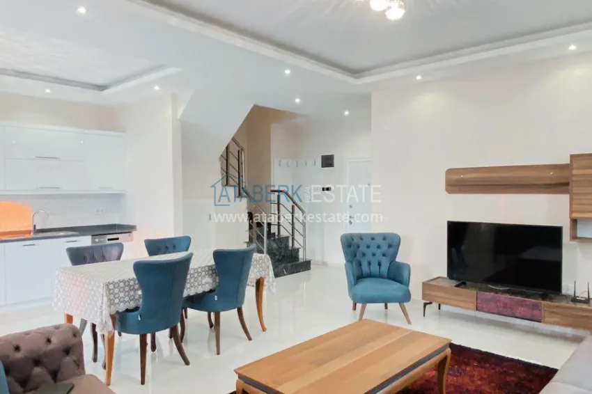 Purchase Garden duplex with a modern interior in a complex with infrastructure - Kargicak, Alanya 2 