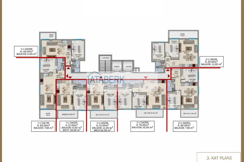Buy cheap Investing in the center of Alanya: a profitable residence project 250 meters from Cleopatra Beach 5 
