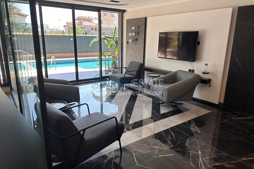 Penthouse 1+1 with a fine finish in an elite complex — the center of Alanya, Buyuk Hasbahce district  31 
