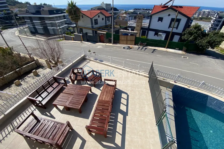 Purchase 3+1 two-storey private house with pool and fully furnished in Kargicak 32