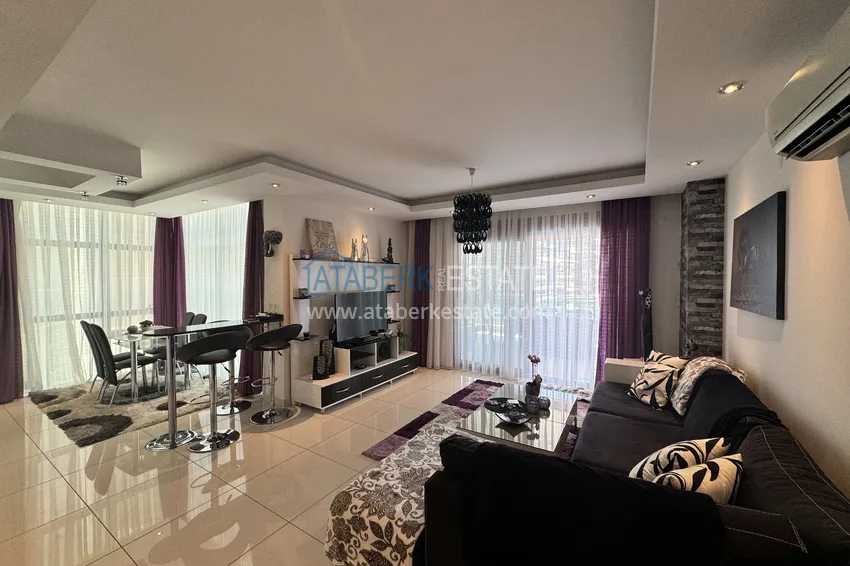Purchase Furnished 2+1 apartment in a prestigious complex in Alanya, Cikcilli — suitable for a residence permit 5 