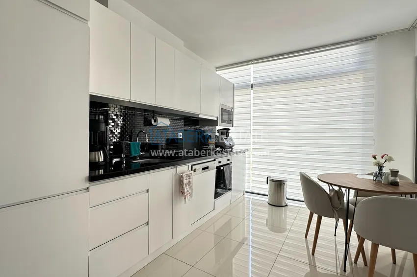 Purchase  3+1 linear apartment with furniture in an elite residence — Alanya, Kestel district  5 