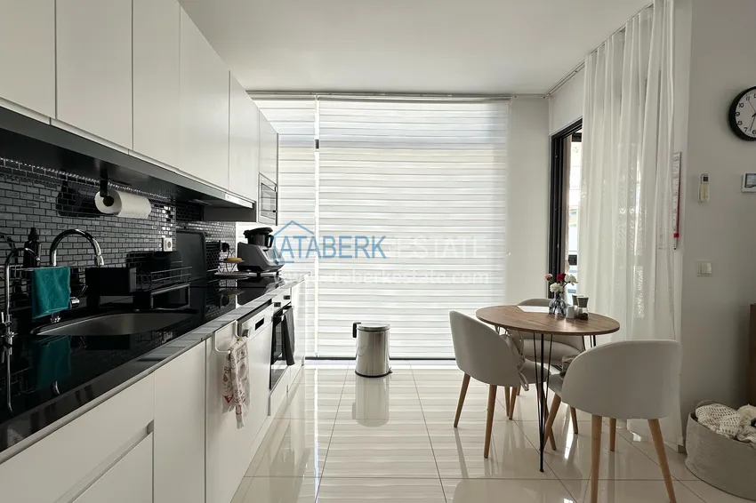 Purchase  3+1 linear apartment with furniture in an elite residence — Alanya, Kestel district  7 
