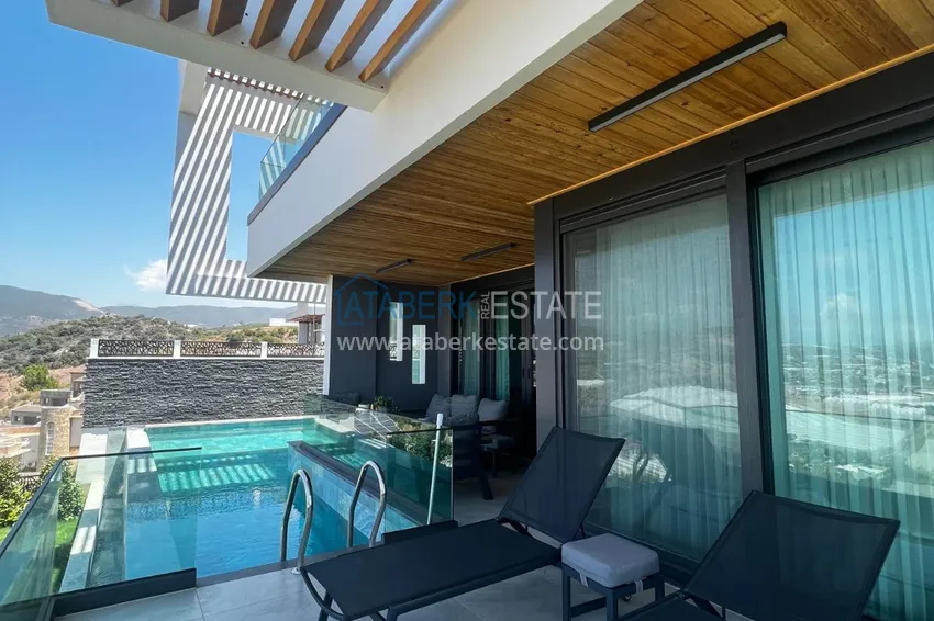 Elite private house with panoramic views and original architecture in Alanya, Yeşiloz district - suitable for citizenship 5 