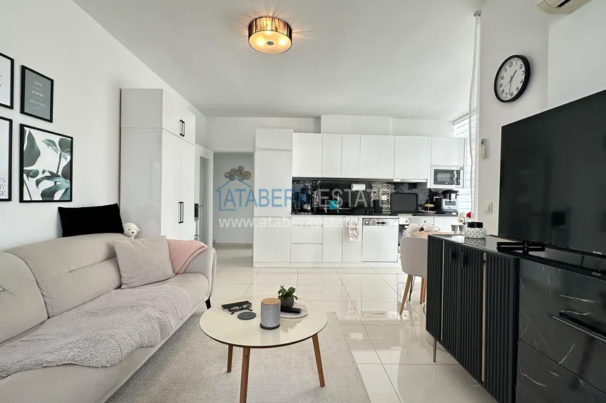 Purchase  3+1 linear apartment with furniture in an elite residence — Alanya, Kestel district  10 