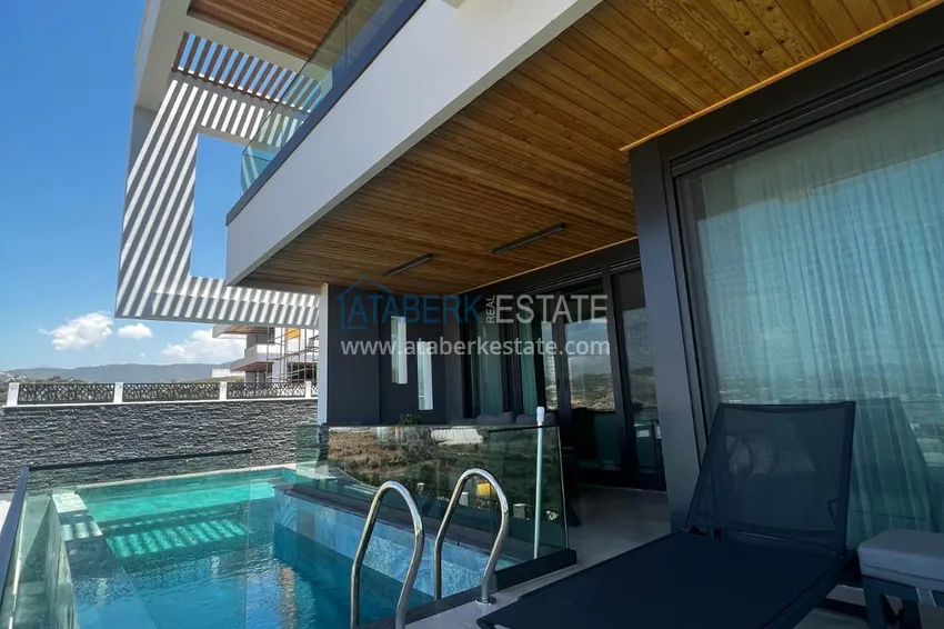 Elite private house with panoramic views and original architecture in Alanya, Yeşiloz district - suitable for citizenship 6 