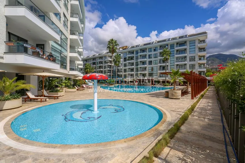 3+1 linear apartment with furniture in an elite residence — Alanya, Kestel district  7 