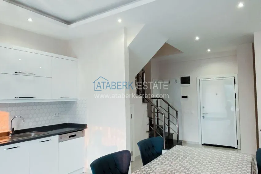 Purchase Garden duplex with a modern interior in a complex with infrastructure - Kargicak, Alanya 8 
