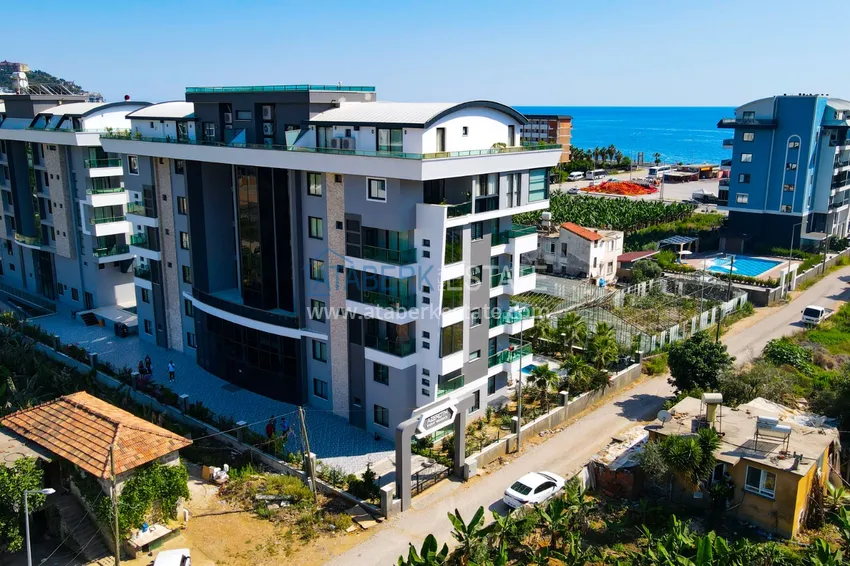2+1 apartment in a new residential complex with a private beach. Kargicak District, Alanya 8 