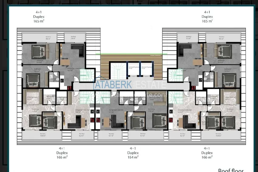 Buy cheap Spacious duplex penthouse with panoramic mountain views — Alanya, Upper Oba 2 