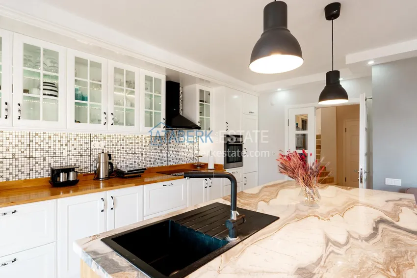 Purchase  Furnished 3+1 villa in Alanya, with spectacular panoramic views — Tepe mountain area 9 