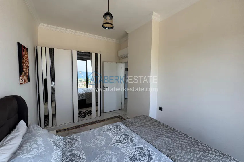 Purchase One bedroom apartment with furniture and sea view at a bargain price — Kargicak, Alanya 12 