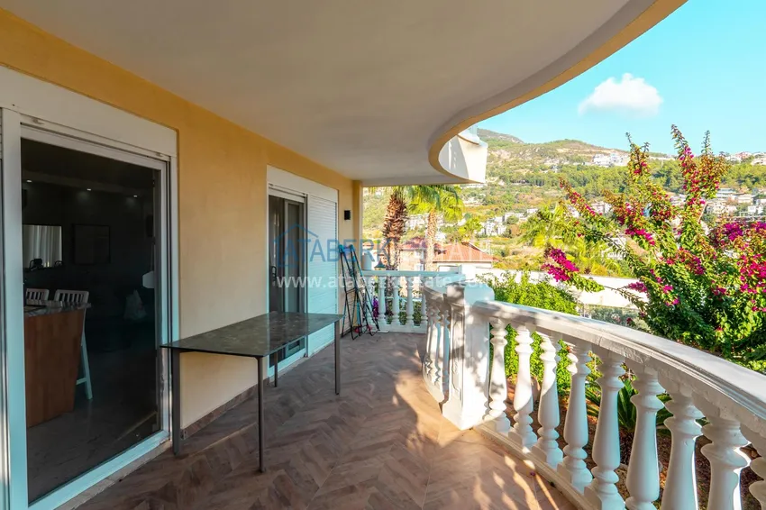 Purchase  Furnished 3+1 villa in Alanya, with spectacular panoramic views — Tepe mountain area 11 