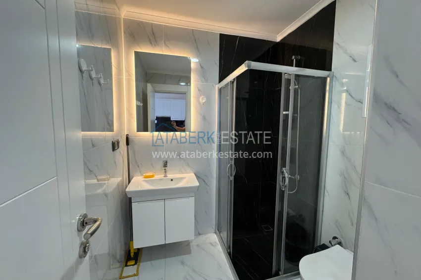 Purchase One bedroom apartment with furniture and sea view at a bargain price — Kargicak, Alanya 13 