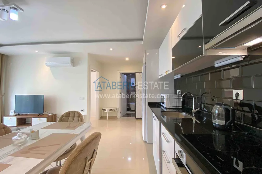 Purchase  Turnkey 1+1 apartment with a glazed balcony in a complex with a private beach — Avsallar, Alanya 12 