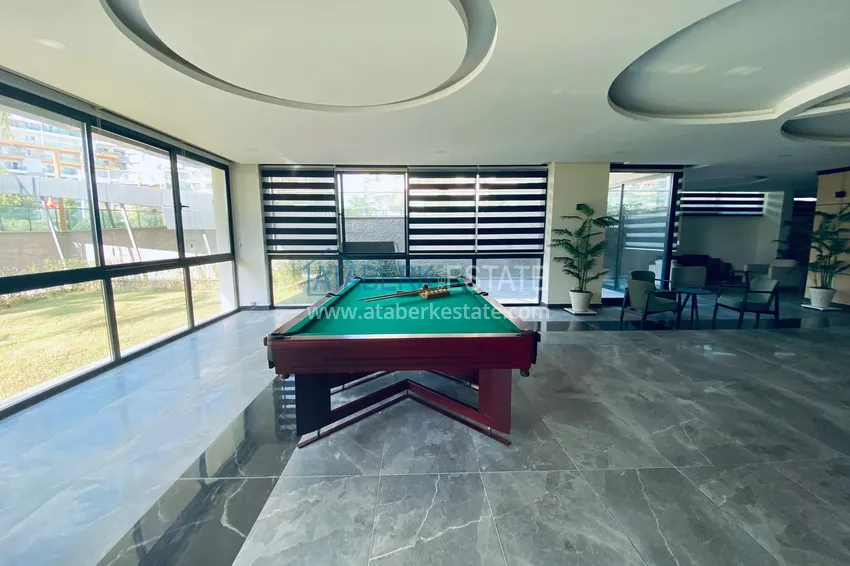 Turnkey 1+1 apartment with a glazed balcony in a complex with a private beach — Avsallar, Alanya 18 