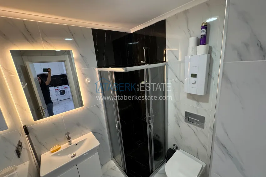 Purchase One bedroom apartment with furniture and sea view at a bargain price — Kargicak, Alanya 14 