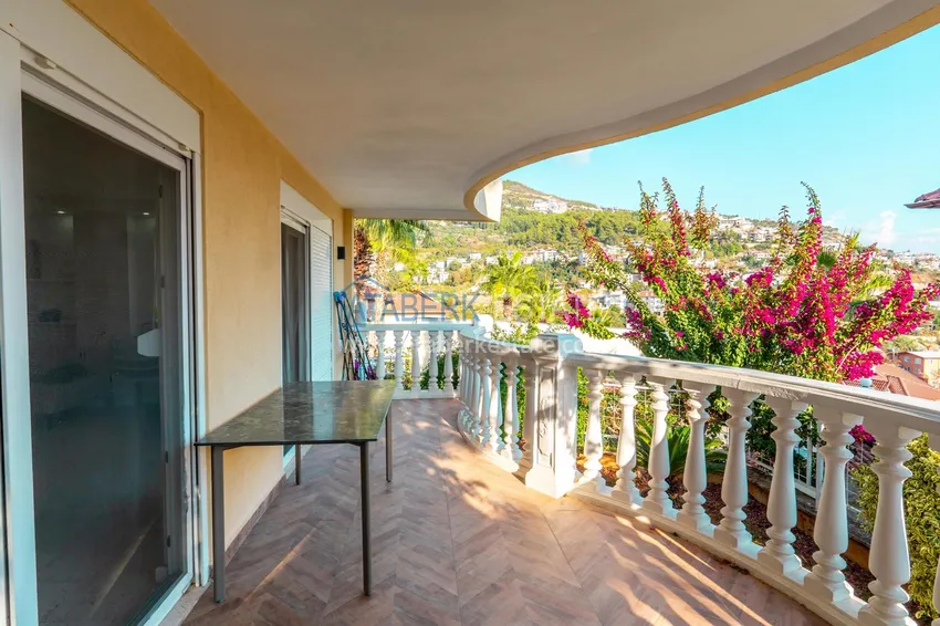 Purchase  Furnished 3+1 villa in Alanya, with spectacular panoramic views — Tepe mountain area 12 