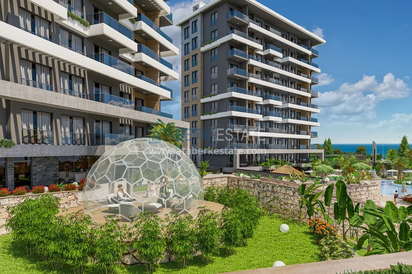 1+1 apartment from an investor in a complex under construction — Alanya, Kestel district 14 