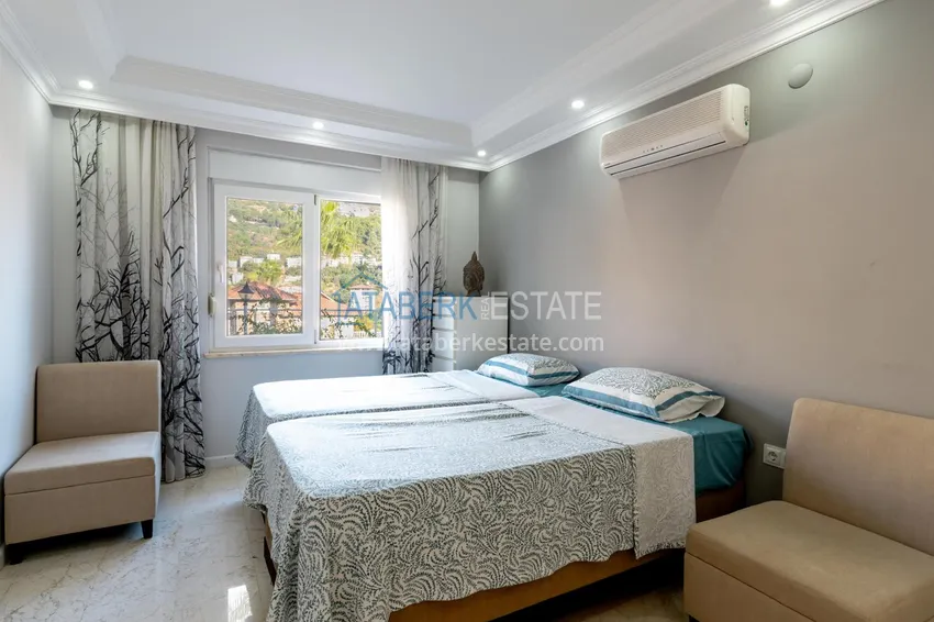 Purchase  Furnished 3+1 villa in Alanya, with spectacular panoramic views — Tepe mountain area 13 