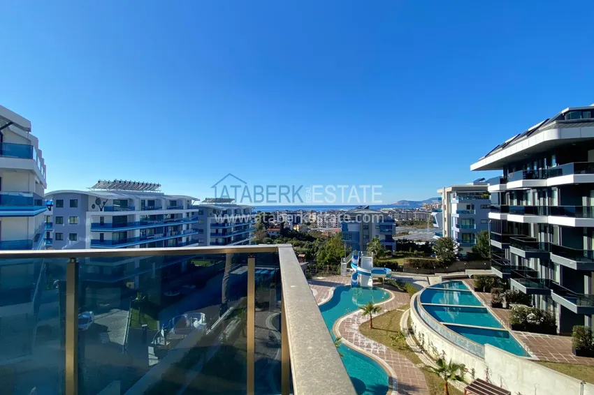 Purchase  Apartment with sea view and new furniture in a family complex — Kargicak, Alanya 14 