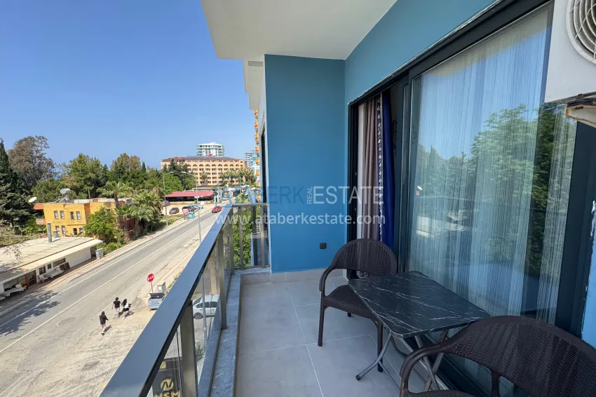 Purchase One bedroom apartment with furniture and sea view at a bargain price — Kargicak, Alanya 17 