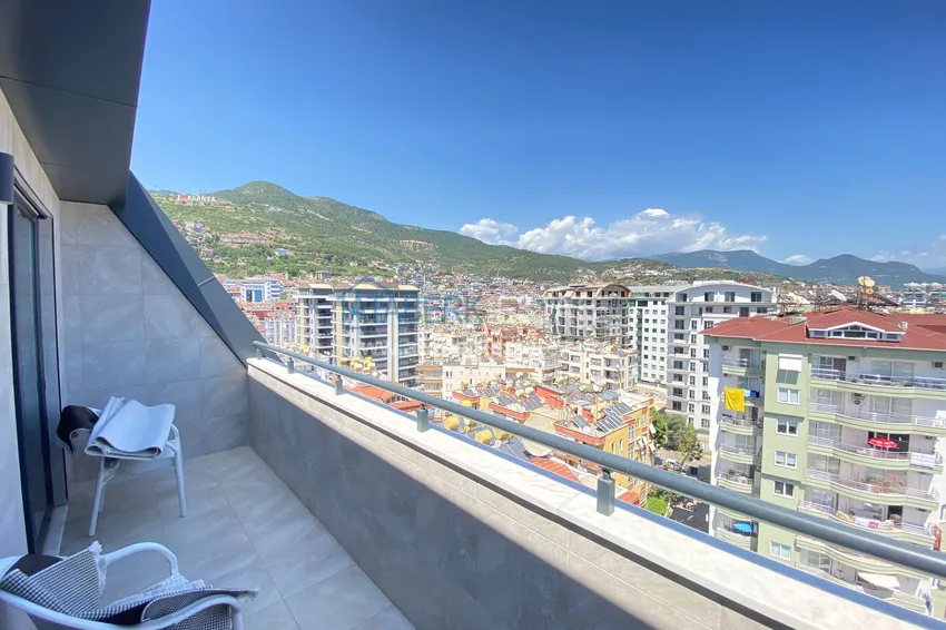 Purchase  Panoramic 2+1 duplex with furniture in the very center of Alanya — Suitable for short-term rent  16 