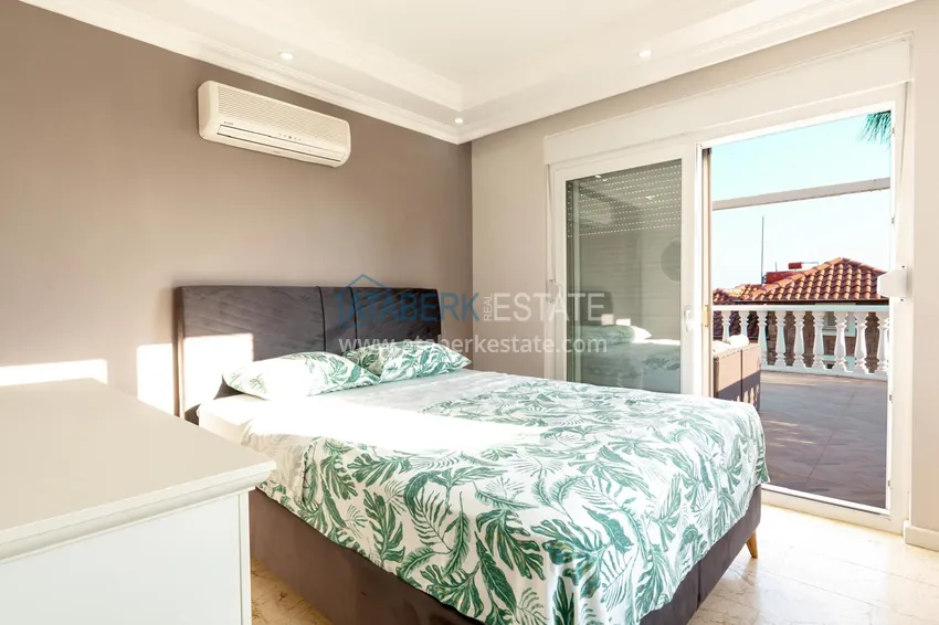 Purchase  Furnished 3+1 villa in Alanya, with spectacular panoramic views — Tepe mountain area 19 