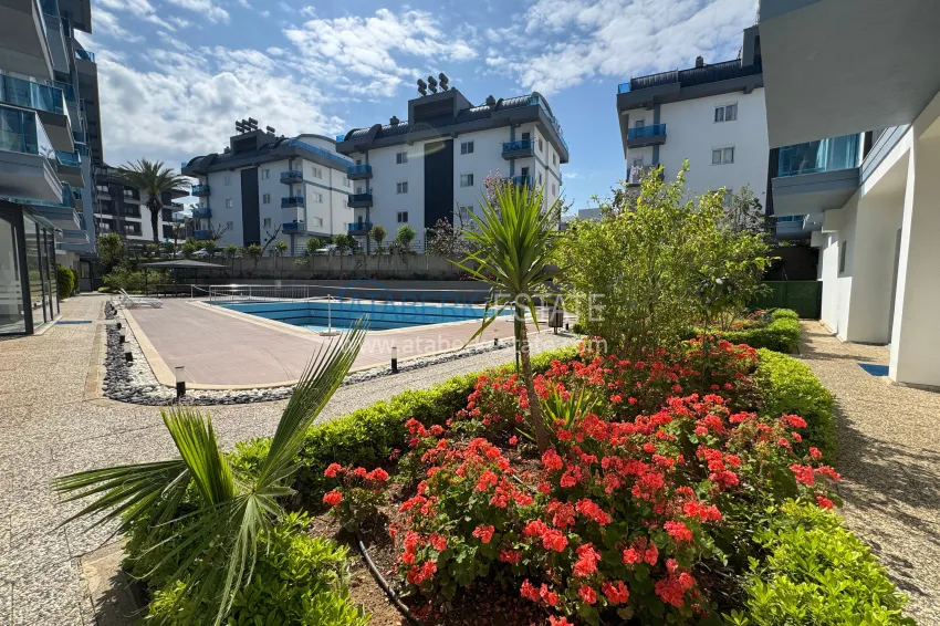 Newly furnished apartment with a glazed balcony in a modern complex - Oba district, Alanya 4 