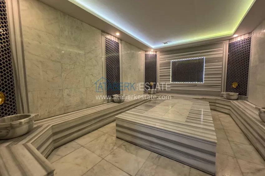 2+1 duplex with furniture and mountain views in a young modern complex, Oba district — Alanya 23