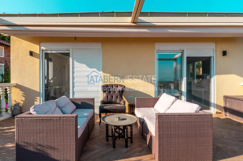 Purchase  Furnished 3+1 villa in Alanya, with spectacular panoramic views — Tepe mountain area 23 