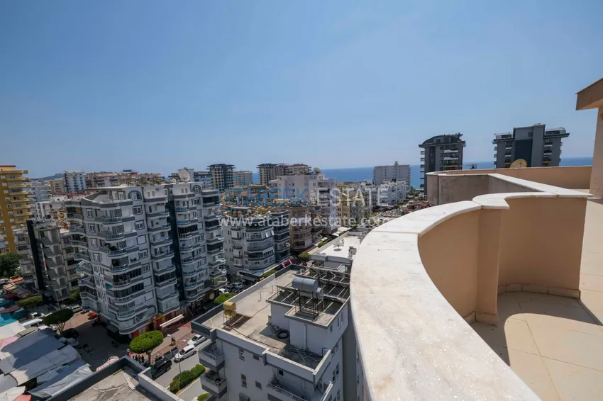 Purchase  4+1 penthouse duplex with mountain and sea views — Alanya, Mahmutlar district  27 