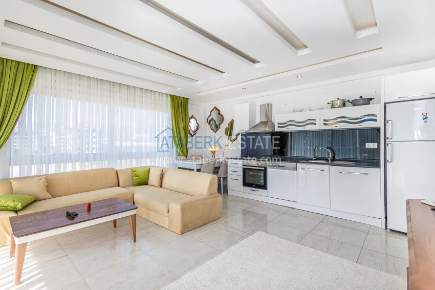 Purchase Apartment 1+1 with furniture and sea view — Kestel, Alanya 3 