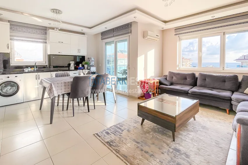 Purchase  Furnished duplex penthouse with sea view — Kestel, Alanya 1 