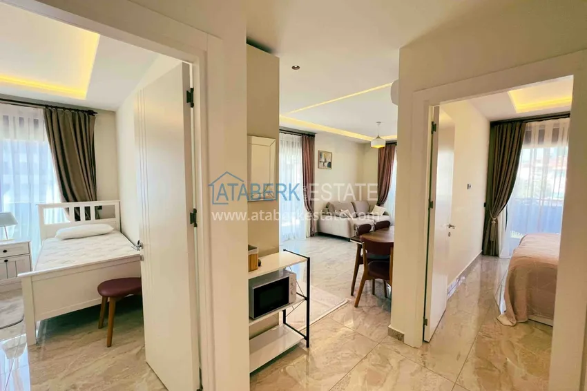 Purchase Short term rent apartment 2+1 in a cozy complex - the center of Alanya, next to Cleopatra beach 3 