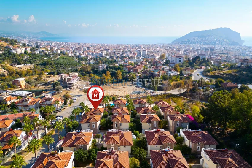 Furnished 3+1 villa in Alanya, with spectacular panoramic views — Tepe mountain area 3 