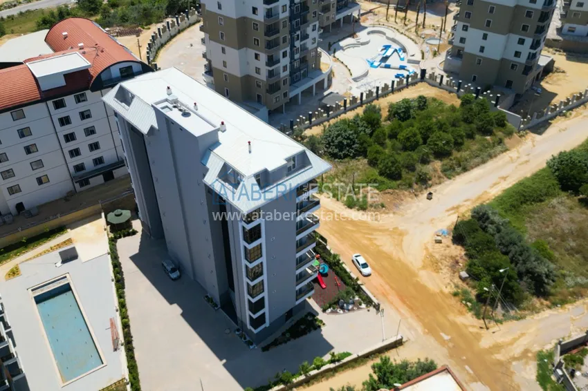 1+1 corner apartment with a fine finish in a modern complex - Avsallar district, Alanya 3 