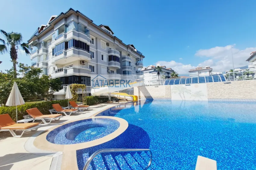 3+1 duplex with furniture in a comfortable complex — Alanya, Oba district 7 